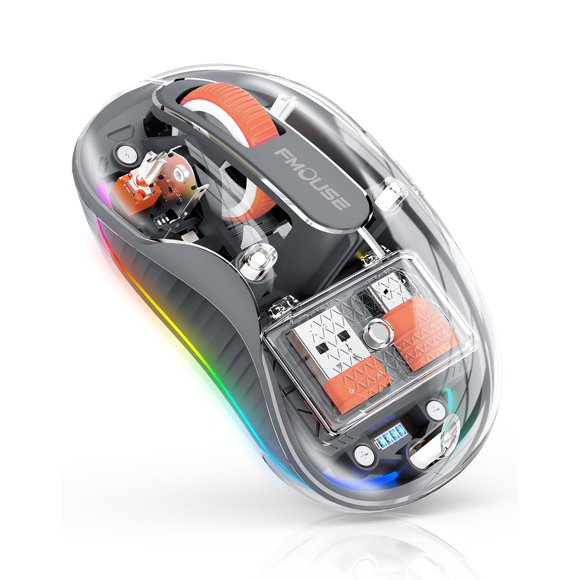 Ratón inalámbrico FMOUSE Creative Transparent Dual Bluetooth 5.1