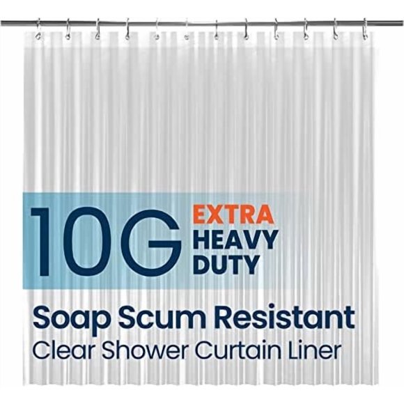 Cortina de Ducha LiBa PEVA 10 g, 183 × 213 cm Impermeable Transparente