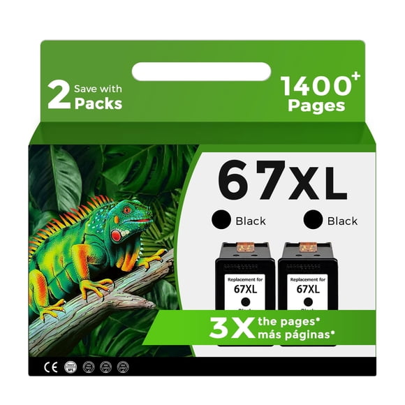 Cartucho de tinta Relcolor 67XL negro remanufacturado para HP 67XL