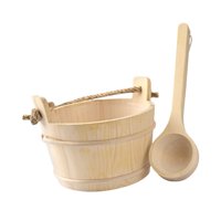 Ioensy - Barril De Madera Para Sauna Y Cucharón, Herramienta De Baño Humeante Para Spa, Baño En Casa