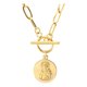 thumbnail image 1 of Collar Sagrado Corazon Jesús; Protección; Regalo Para Mujer Dorado, 1 of 9