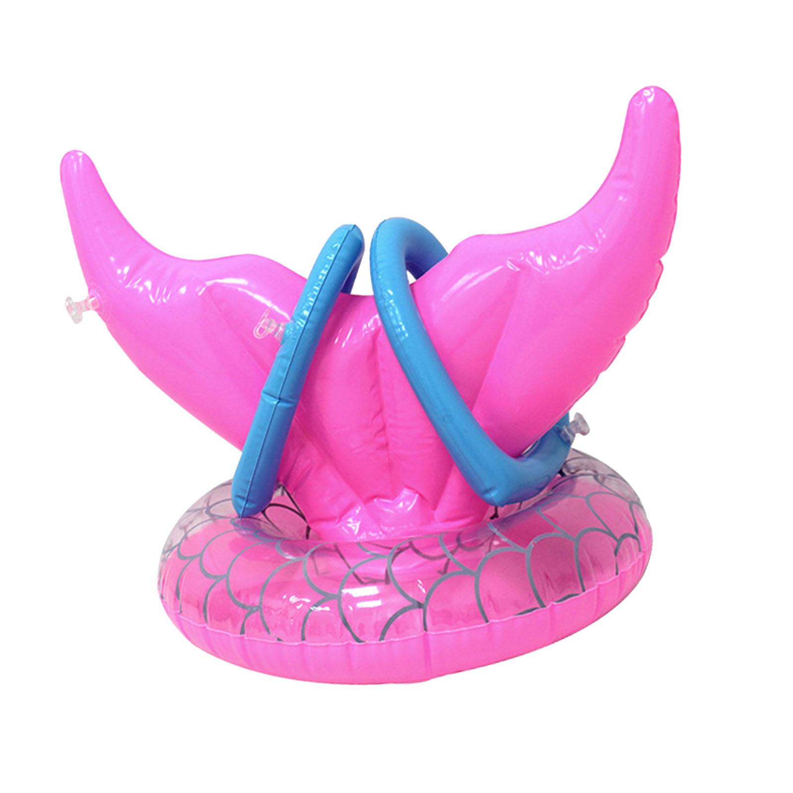 Magideal - Juego De Juego De Lanzamiento Inflable, Cola De Sirena Flotante, Resistente E Inflable Para Suministros De Fiesta Para Niños, Niños, Niños, Niñas De N Rosa