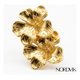 thumbnail image 3 of Aros Plata 925 Flor Elegante Chapada En Oro 14k Nordvik Dorado Oscuro, 3 of 3