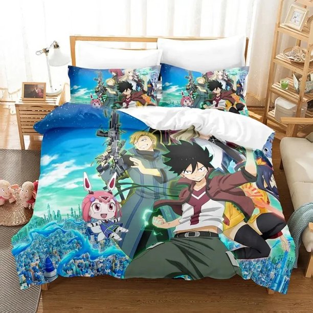 Edens Zero Bedding Set Duvet Cover Bed Set Quilt Cover Pillowcase Comforter Size Boys Adult Bedding Bed Sheets