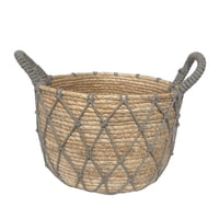 Oem - Macetero Cesto Canasto Organizador Tejido Mimbre Malla Pequeño G
