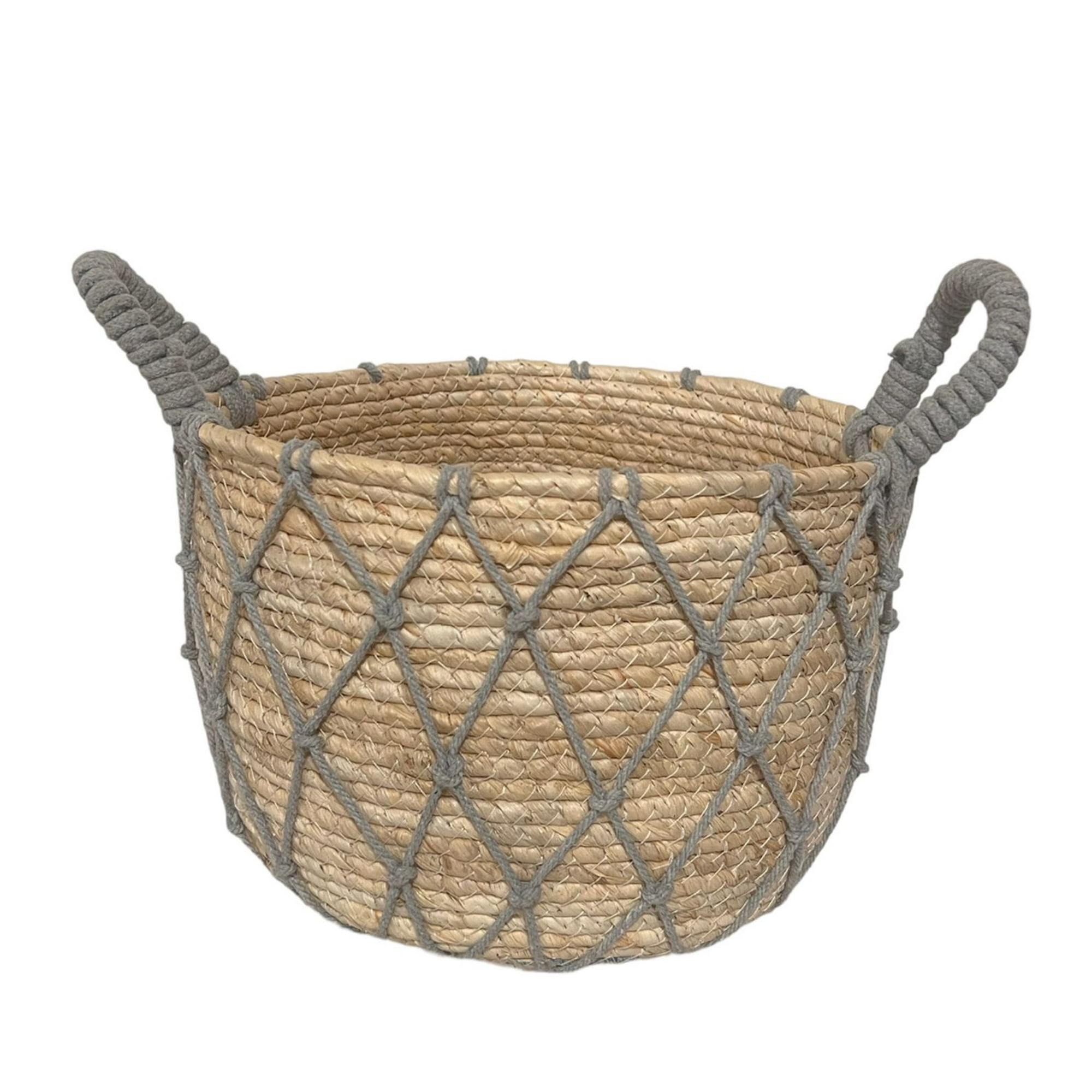 Oem - Macetero Cesto Canasto Organizador Tejido Mimbre Malla Pequeño G