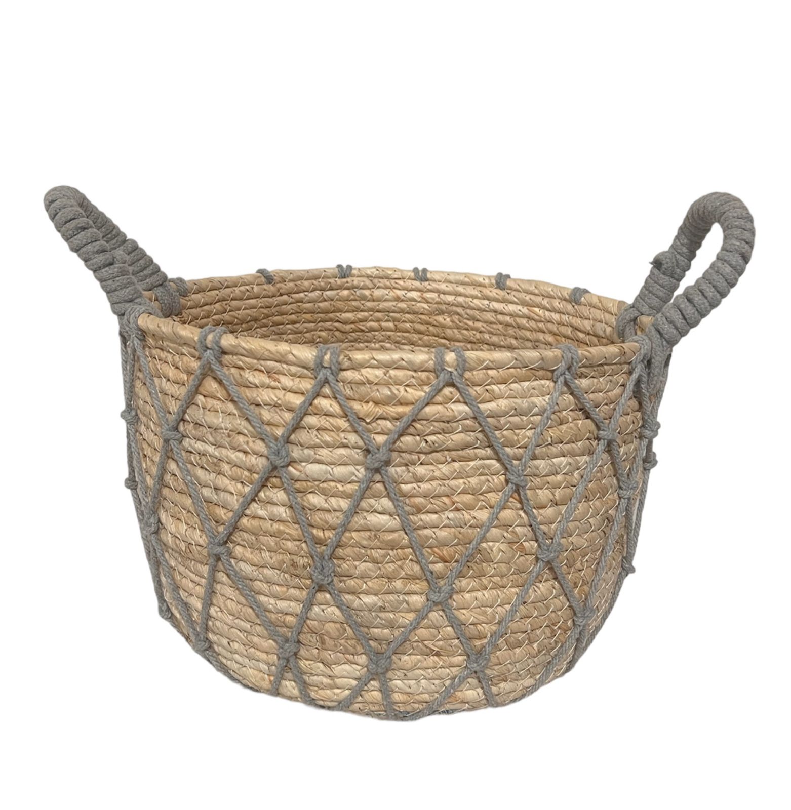 Oem - Macetero Cesto Canasto Organizador Tejido Mimbre Malla Pequeño G