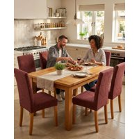 Mylhogar - Pack De 6 Fundas De Sillas Diseño Texturizado De Hojas