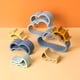 thumbnail image 3 of Silicone Building Blocks Baby Soft Rubber Clouds Stacked Blocks Silicone Intellectual Development Food Grade Silicone Stacking Children Infants Building Creative Color Shape Matching Toy Set, 3 of 4