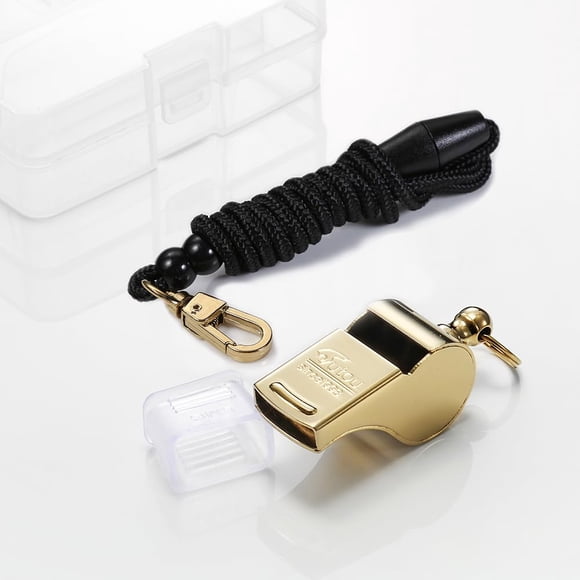 Silbato HUTOU Golden 5,6 cm 130 dB con cordón
