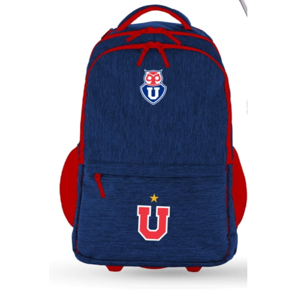 MOCHILA U DE CHILE CON RUEDA AZUL