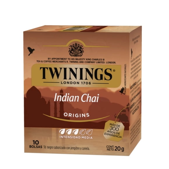 Té Negro de India Chai Caja, 10 un