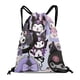 thumbnail image 1 of Kuromi Mochila de Cuerdas para Deportes y Gimnasio, Bolsa de Cuerdas Resistente al Agua, Bolsa Cinch, 30×40cm, 1 of 6