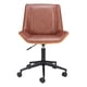 thumbnail image 3 of Silla de oficina Zuo Maker de piel sintética marrón ajustable en altura, 3 of 9