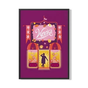 Creango - Cuadro Poster Enmarcado Willy Wonka Decorativo