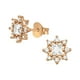 thumbnail image 1 of Aros Brillantes Con Circonita Cubica Enchapado En Oro Rosa Y Plata 925, 1 of 2