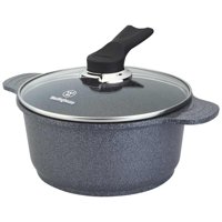 Westinghouse - Cacerola Wh/ Con Tapa Vidrio Ceramic Marmol Gris 24Cm