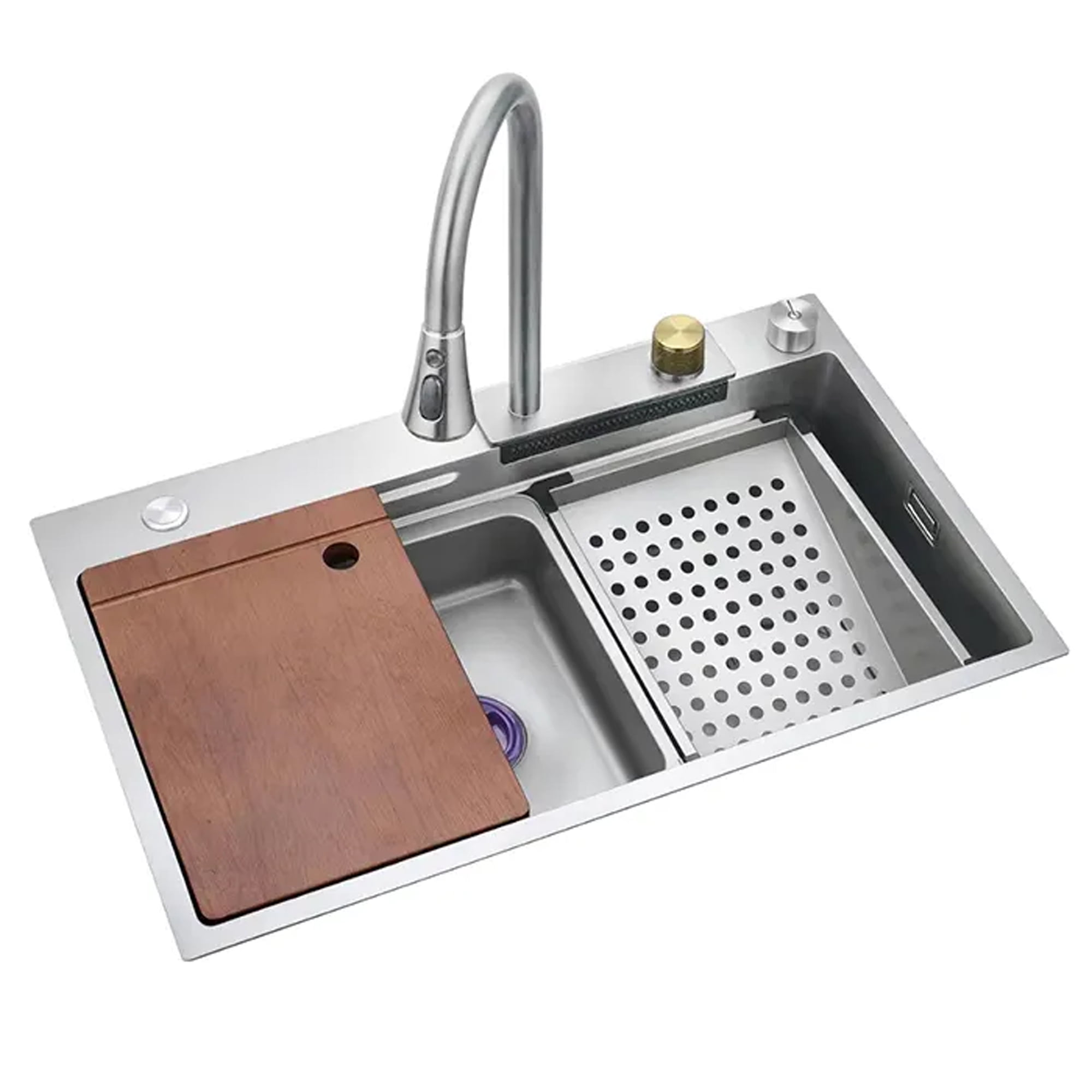 Domsa - Lavaplatos Tipo Cascada Deluxe Silver 75x46 Cm