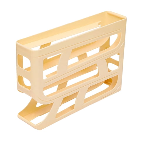 Bothyi - Contenedor De Huevos Para Nevera Con Ruedas Automáticas, Resistente Para Gabinete De Cocina, Despensa, Amarillo