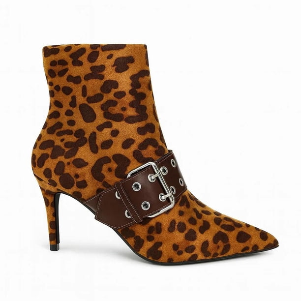 Botín Animal Print Mujer Gamuza Tina TINA-004