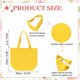 thumbnail image 2 of Bolsa de Lona con Cierre de Cremallera, Bolsa de Compras de 10.2" x 3.9" con Asas para Regalos de Cumpleaños, Amarillo Brillante, 2 of 6