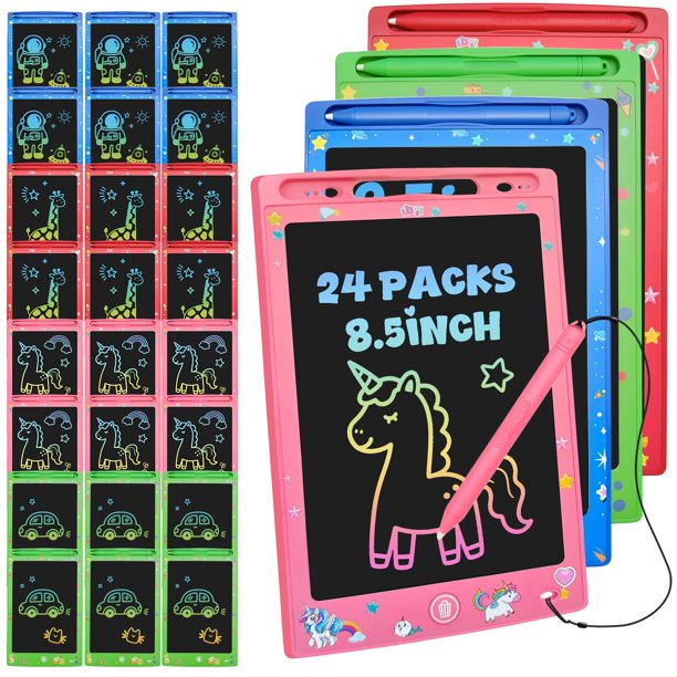 Tableta de escritura LCD Glochin, paquete de 24 unidades, para niños de 8.5 pulgadas