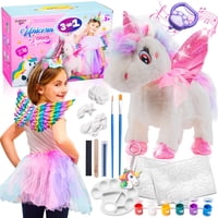 Unicorn Toys Greenbo Para Niñas De 4 A 6 Años Con Kit De Pintura Y Vestido