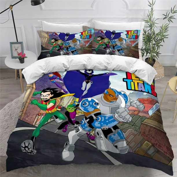 Teen Titans Go Bedding Set Bed Set Aldult Kid Bedroom Duvet cover Sets Bed Sheets