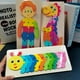 thumbnail image 4 of Rectangle Toddler Puzzle,Wooden Puzzle For Children, Animals Puzzles Dinosaur Crocodile Caterpillar Giraffe,Colorful Wood Numbered Puzzles Baby Infant Kid Preschool Learning Educational Toys, 4 of 5