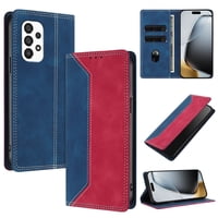 Funda Foxdock Para Samsung Galaxy A33 De Cuero Premium Bicolor Con Ranuras Rfid, Carcasa Tipo Billetera Antigolpes Y Soporte Plegable