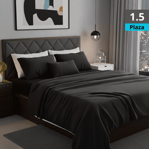 Genérico - Juego De Sábanas Negras 1.5 Plaza