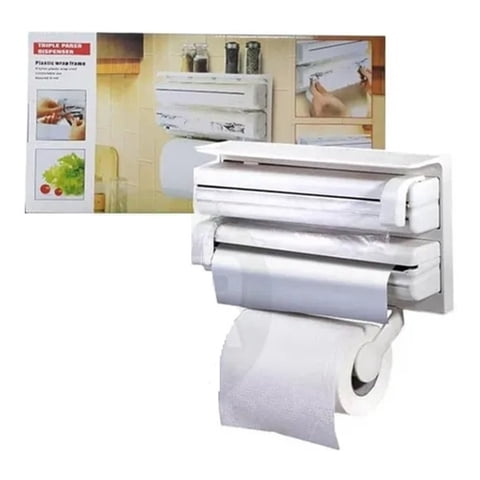 Genérico - Dispensador Corta Fácil Triple Papel De Cocina Toalla Nova