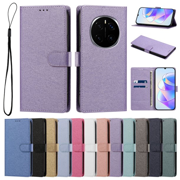 Cartera Protectora para Honor Magic7 con Soporte, Lila