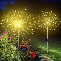 Shop E-Home - Luces Led Fuego Artificial Solares Navidad 2 Unidades Color Calido