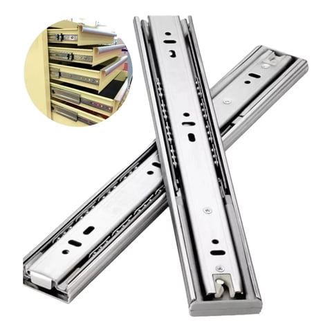 Genérico - X2 Corredera Telescopica Para Cajones Telescopico Riel 45Cm