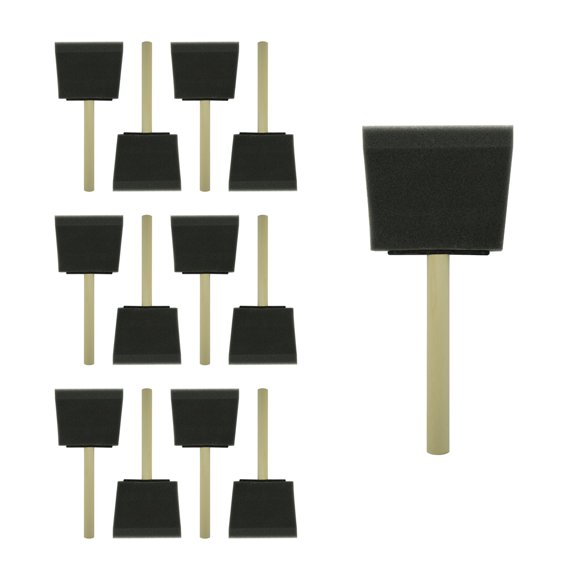 Fewanland Brochas de espuma de poliéster 3 pulgadas 12 piezas, brocha de pintura de alta densidad