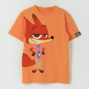 Disney - Polera Manga Corta Niño Naranja Nick Zootopia