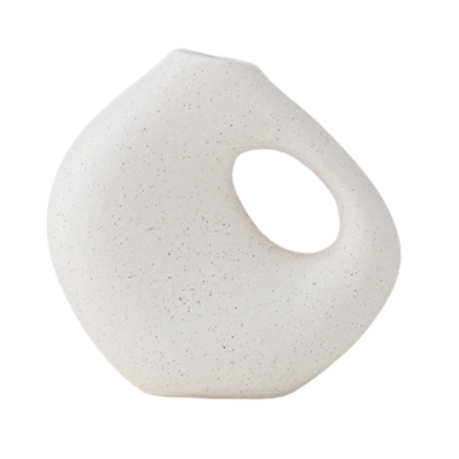 Magideal - Florero Geométrico De Cerámica, Florero Abstracto, Macetero Para Sala De Estar , Estilo C