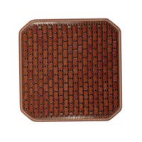 Ioensy - Cojín De Bambú Para Asiento De Coche, Decoración Interior De Coche Para Verano, Resistente, 43,5X43,5 Cm, Café