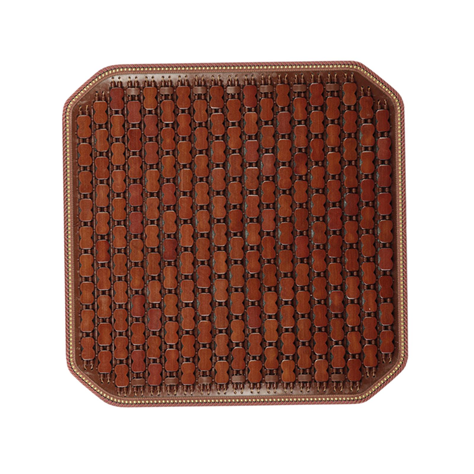 Ioensy - Cojín De Bambú Para Asiento De Coche, Decoración Interior De Coche Para Verano, Resistente, 43,5X43,5 Cm, Café