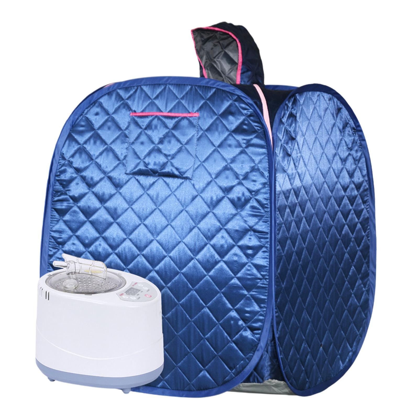 Magideal - Tienda De Sauna Portátil En Casa, Caja De Sauna Con Enchufe Estadounidense, Práctica Sala De Sauna De Spa Ajustable, Cuerpo Completo Para Hotel, Regal Azul