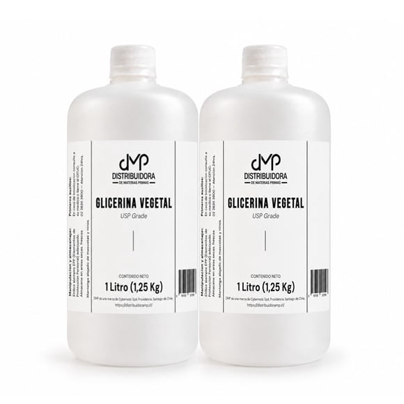 Pack X2 Glicerina Líquida Vegetal Grado Alimenticio 1 Litro
