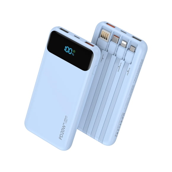 Batería externa Nusyddy 10000 mAh PD20 W 6 salidas Azul