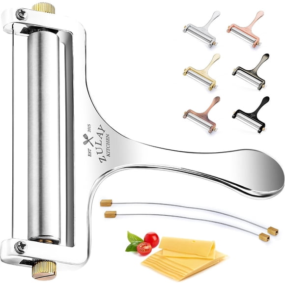 Zulay Kitchen Stainless Steel Wire Cheese Slicer, Cheese Cutter