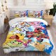 thumbnail image 1 of 3pcs Digimon Pet Character Themed Bedding Set Duvet Cover and Pillowcases with Multi Color Prints, 1 of 5