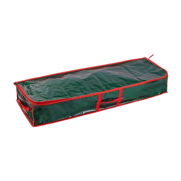 Bolsa organizadora de papel de regalo debajo de la cama, bolsa de almacenamiento con asas fáciles de llevar, papel de regalo, almacenamiento para lazo Verde