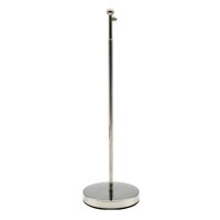 Ioensy - Poste Del Soporte De La Bandera De Escritorio Con Resistente Fiesta De La Base De La Base Del Poste De La Bandera De Interior 9Cmx9Cmx27Cm Argent