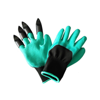 Importclick - Guantes Trabajo Jardín Garras Tela Látex Verde