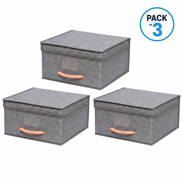 Pack 3 Cajas Organizadoras Plegables Carry All Organización Closet Ropa Accesorios