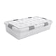 thumbnail image 2 of Cesta Organizadora Para Debajo De La Cama, Para Dormitorio, Armario, Apartamento, Altura 16 Cm, Color Blanco, 2 of 6